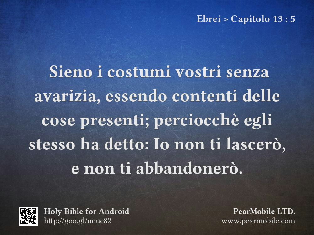 Ebrei, Capitolo 13:5